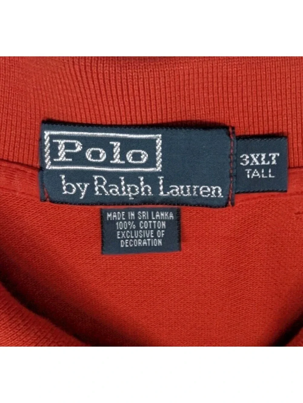 VTG Polo Ralph Lauren Short Sleeve Polo Shirt Men 3XLT Red Golf Big & Tall Y2K